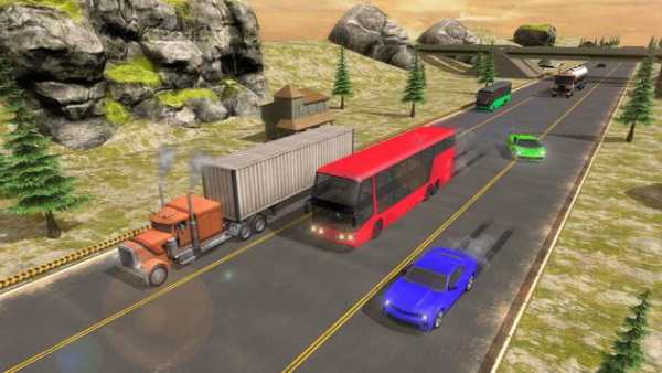 Racing In Bus: Real Highway Traffic screenshot 3