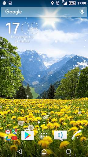 Summer Dandelion Live Wallpaper screenshot 2