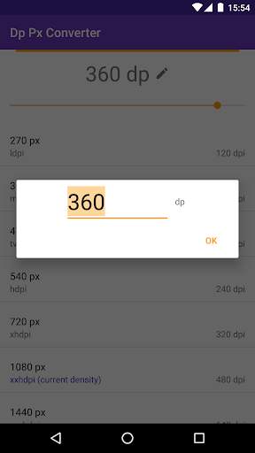 Dp Px Converter screenshot 2