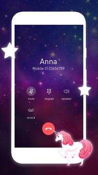 Galaxy Unicorn Phone Contact Dialer 2018 screenshot 5