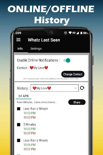 Whatz Last Seen - Online Notifier screenshot 2