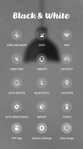 Black & White Light APUS Launcher theme screenshot 3