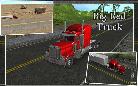 Big Red Truck: 3D Driving Sim screenshot 1