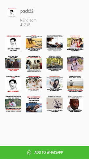 Meme Perang Gambar Stiker WA - WAStickerApps screenshot 3