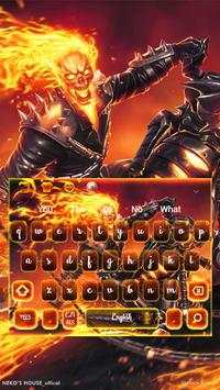 3D Flaming Skull Death Keyboard Theme screenshot 1