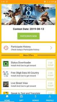 Win Free Royal Pass & UC for Pubg screenshot 1