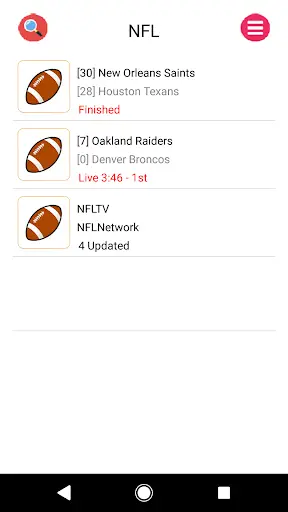 Pro Live Streaming NFL NBA NCAAF NAAF NHL And More screenshot 1