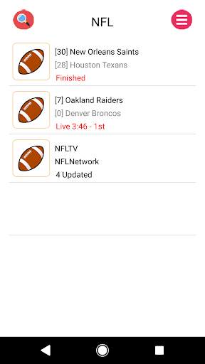 Pro Live Streaming NFL NBA NCAAF NAAF NHL And More screenshot 1