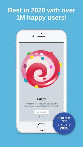 Candy Music Player : Songs, Audio & Playlists screenshot 1