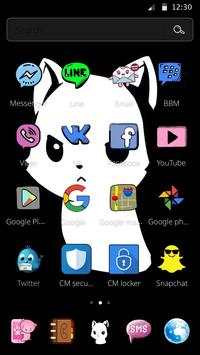 Cute Angry Cat Don't Touch My Phone Theme screenshot 7