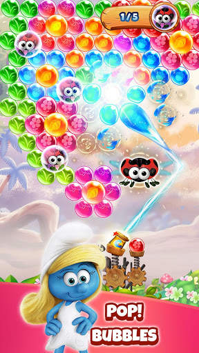Smurfs Bubble Shooter Story 1 تصوير الشاشة