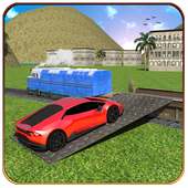 Crazy Car Cargo Train Driving 3D logo