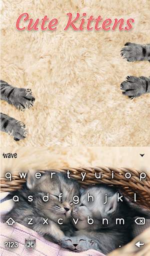 Cute Kittens Animated Keyboard   Live Wallpaper screenshot 2
