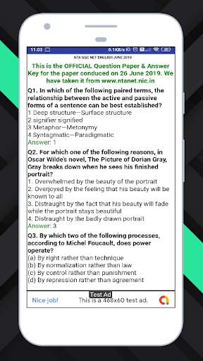 UGC NET ENGLISH LITERATURE PAPER-2 ( NET/JRF/SET) 5 تصوير الشاشة