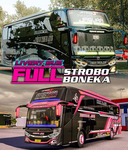 Livery Bus Full Strobo dan Full Boneka screenshot 1
