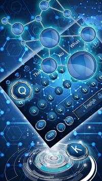 Neon Blue Tech Keyboard screenshot 1