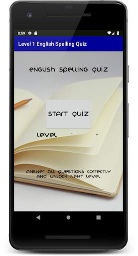 Level 1 English Spelling Quiz скриншот 1