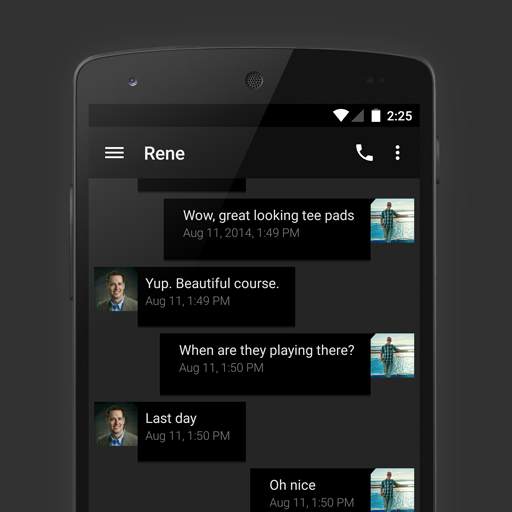EvolveSMS Theme Hangout Dark 5.5.2