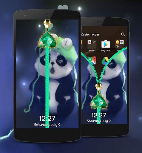 Panda Zipper Lock Screen 4 تصوير الشاشة