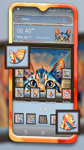 Cat Wall Frame Launcher Theme screenshot 1