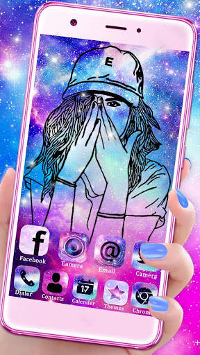 Galaxy, Sad, Girl Themes & Wallpapers screenshot 3