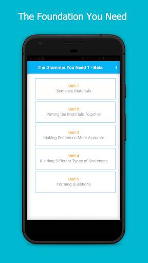 The Grammar You Need 1: Building Sentences 1 تصوير الشاشة