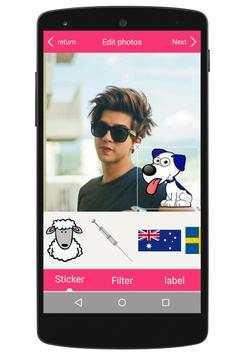 Selfie Sticker Camera Editing screenshot 3
