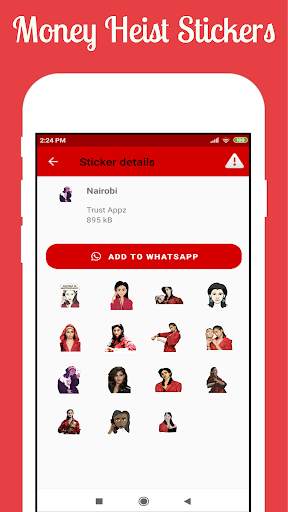Money Heist Stickers for WhatsApp (WAStickerApps) screenshot 4