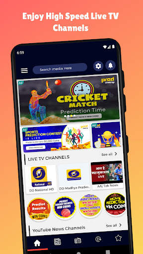 DD Live TV HD | Sports, News screenshot 1