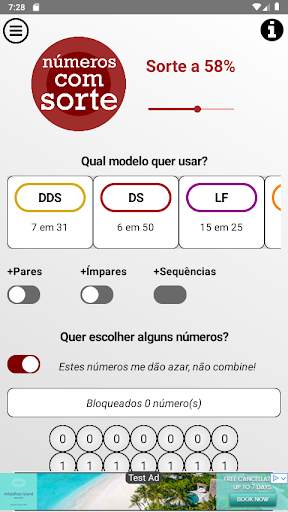 Números com Sorte: combinações para loteria screenshot 1