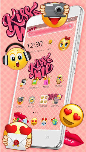 Sweet Emoji Pink Theme screenshot 2