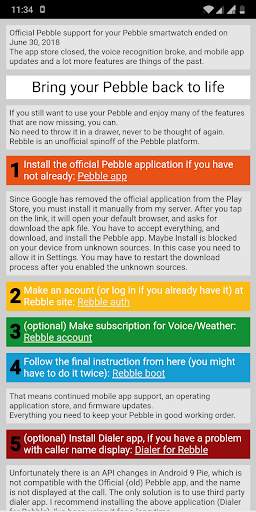 Pebble alternate App Store helper screenshot 1