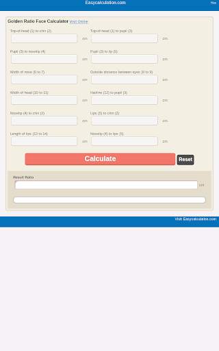 Golden Ratio Face Calculator screenshot 3