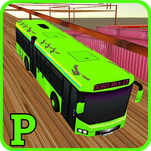 Stationnement moderne d'autobus d'entraînement neu icon