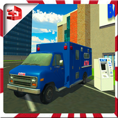 ATM Cash Machines Cargo Delivery Mini Van Driver icon