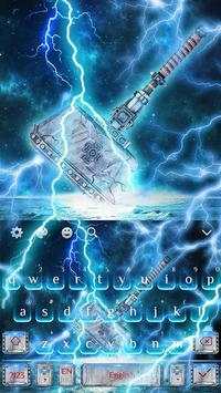 Blue Super Hero Keyboard Theme स्क्रीनशॉट 1