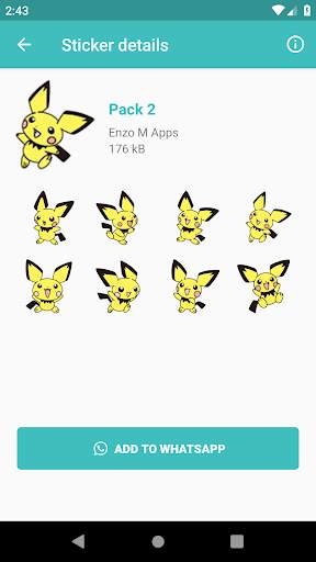 WAStickerApps - Pikachu Stickers for Whatsapp screenshot 3