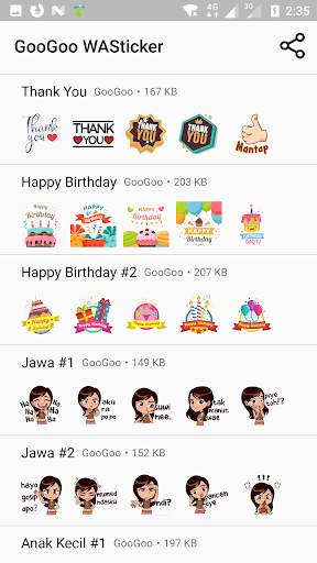 Stiker Gaul WhatsApp - untuk Anak Gaul Indonesia screenshot 2