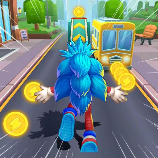 Hedgehog 3D Blue Run icon