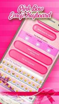 Pink Bow Emoji Keyboard screenshot 1