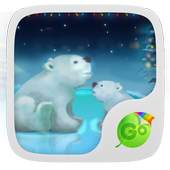 Snowy Teddy GO Keyboard Theme 3.5