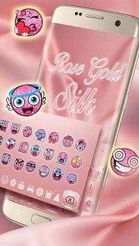 Beautiful Rose Gold Silk Keyboard screenshot 3