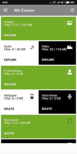 OK CLEAN FOR WHATSAPP screenshot 1