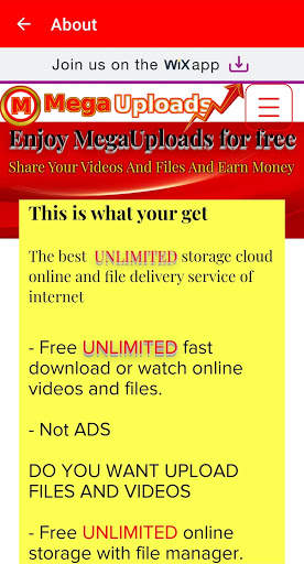 MegaUploads - UNLIMITED Cloud Storage share files screenshot 8