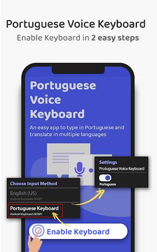 Portuguese Voice Keyboard – Speak to Type screenshot 4