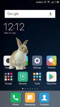 Rabbit on Screen Funny Joke स्क्रीनशॉट 1