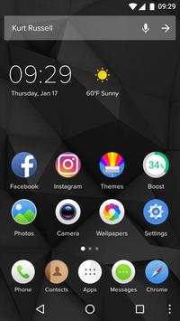 Pure Black Launcher Theme screenshot 1