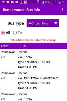 Rameswaram Bus Info screenshot 1