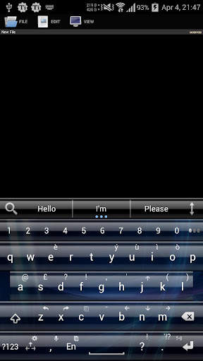 AI Keyboard Theme Glass Blue screenshot 1