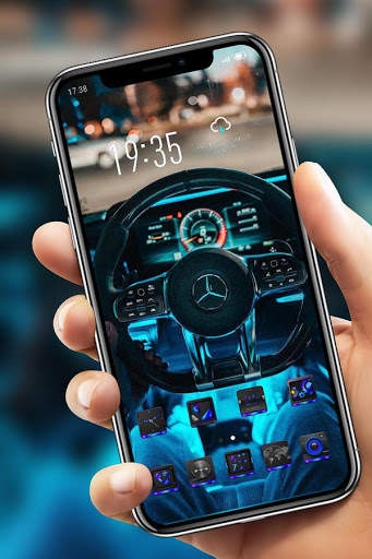Tech Sense Steering Wheel Car Theme Galaxy M20 screenshot 3